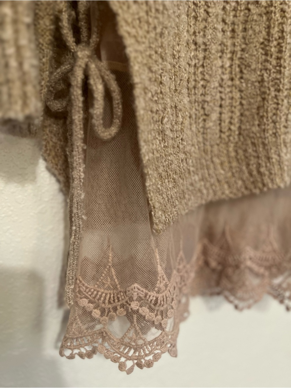 Altar'd State Beige Boho Knit Tunic Sweater (M) - Picture 15 of 15